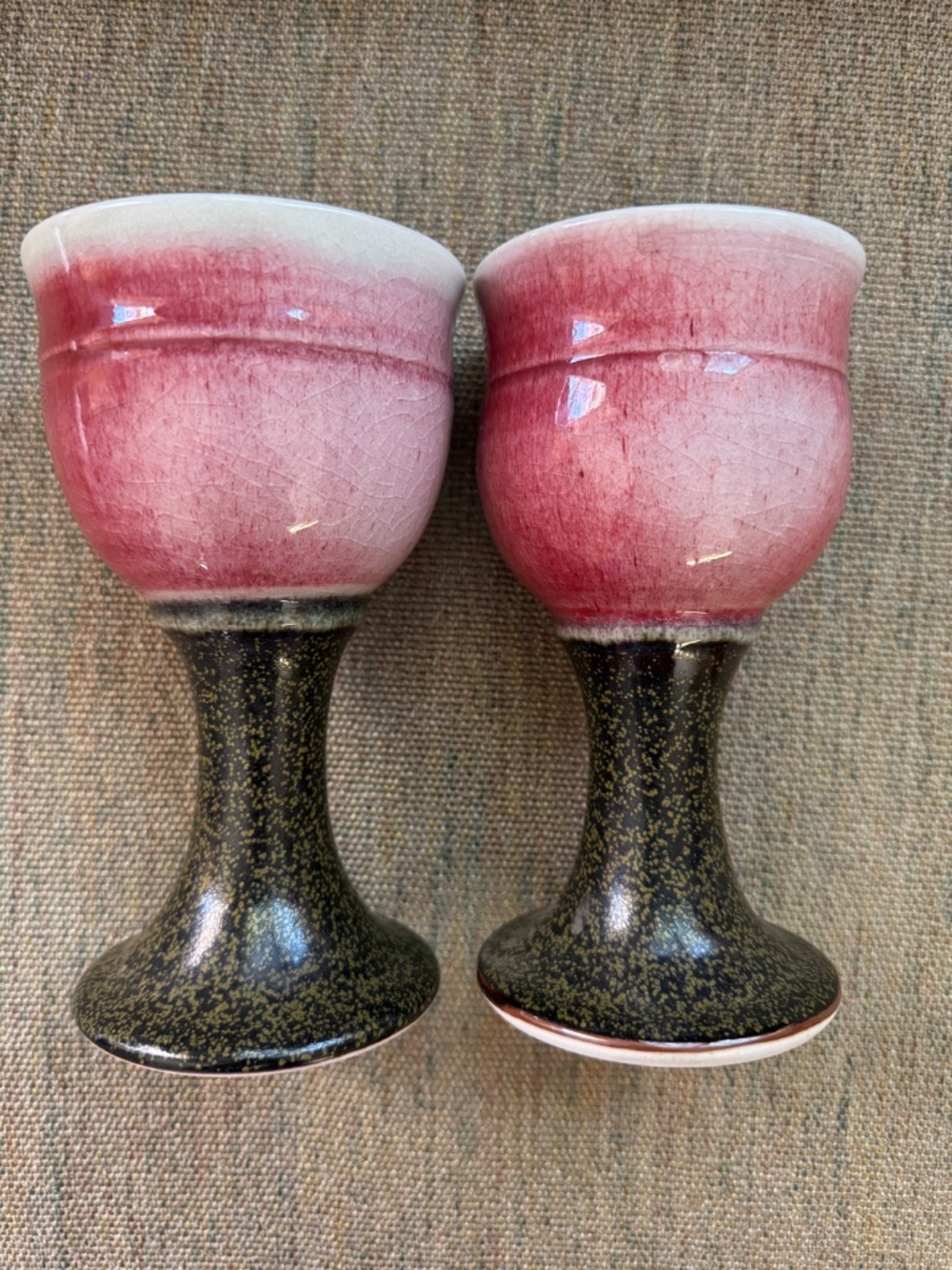 Large Handmade Ceramic Goblets - Picture 3 of 7